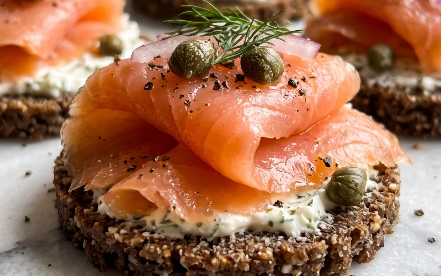 Smoked Salmon & Rye Canapés